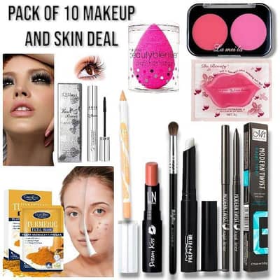 Premium 10-in-1 Makeup & Skin Care Deal - Complete Glow Kit