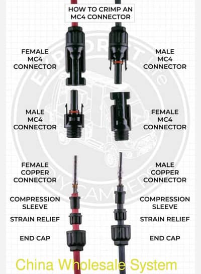 Premium quality MC4 Solar Connector (Male / Female pair)