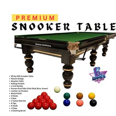 Premium Snooker Table Rasson pool billiard cue ball game club special