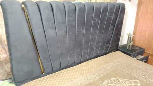 Grey colour bed wooden(without mattress)