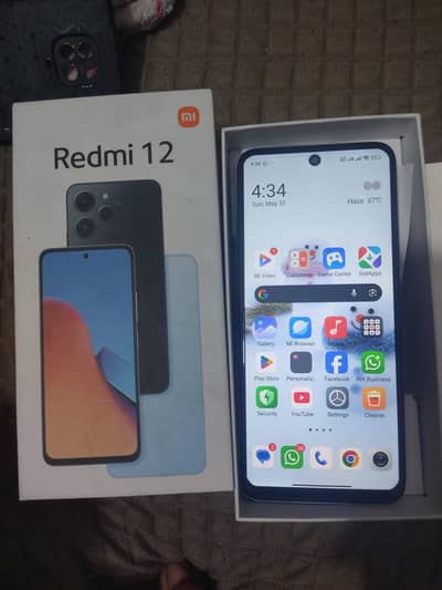 Xiaomi Redmi 12 complete box original accesries no fault