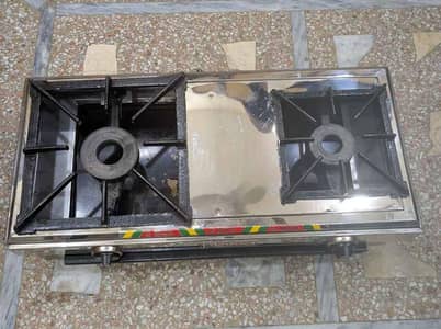 2 Gas burner stove steel original chula