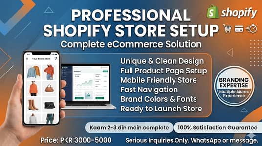Shopify Store Setup - Professional eCommerce Store