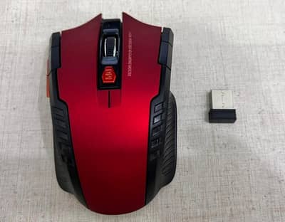 Wireless 6D Gaming Mouse – Red Color | Excellent Condition