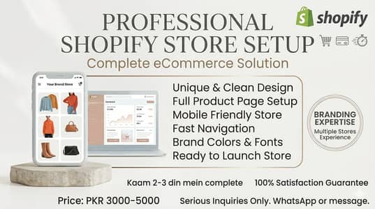 Shopify Store Setup - Professional eCommerce Store