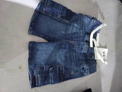 Kids Premium Denim Cargo Shorts