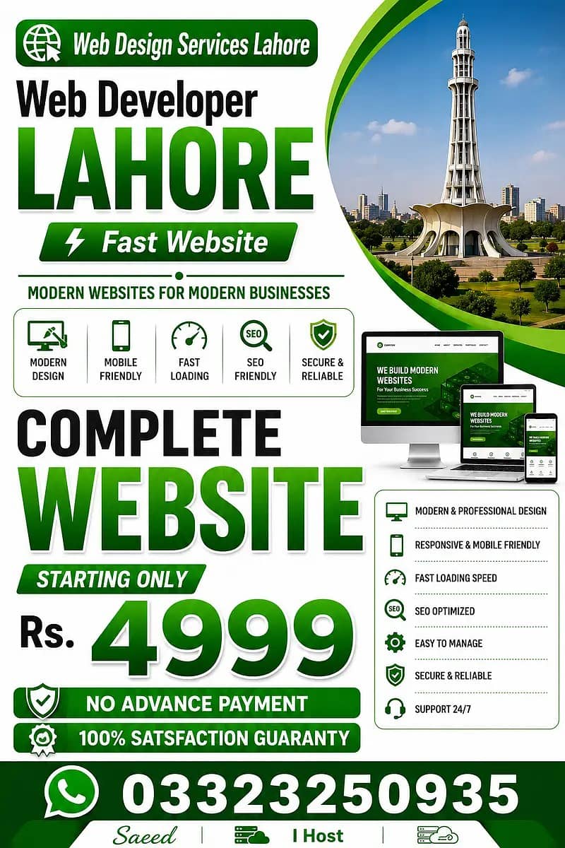Web Design Services Lahore | Web Developer Lahore | Fast Website 0