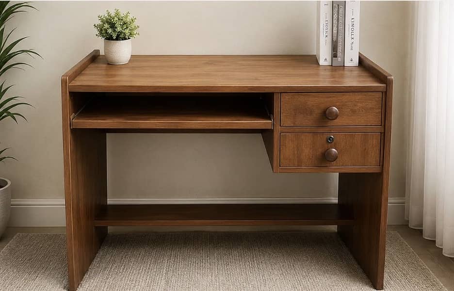 Compact Wooden Computer / Study Desk 0