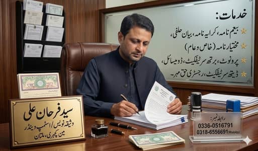 اسٹمپ وینڈر و وثیقہ نویس