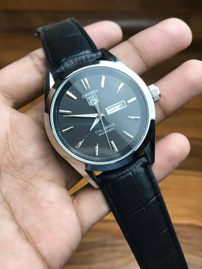 TAG Heuer Carrera Calibre 5 Watch with Leather Strap - Brand New