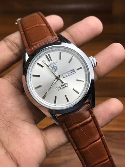 TAG Heuer Carrera Calibre 5 Watch with Leather Strap - Brand New
