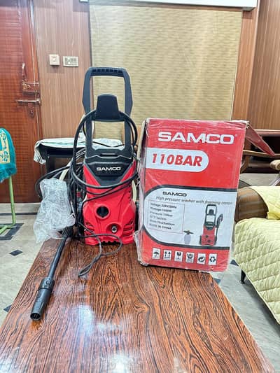 SAMCO 110 Bar Pressure Washer – Full Accessories – Needs Jump Start