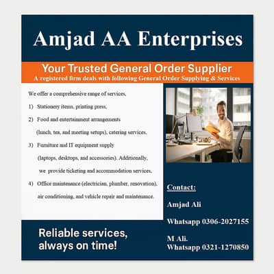 General Order Supplier Registered individual company for office