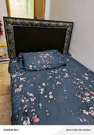 Urgent sale single  bed with mattress