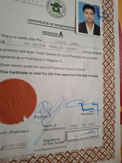 Registered Pharmacist Available with valid catagory A license