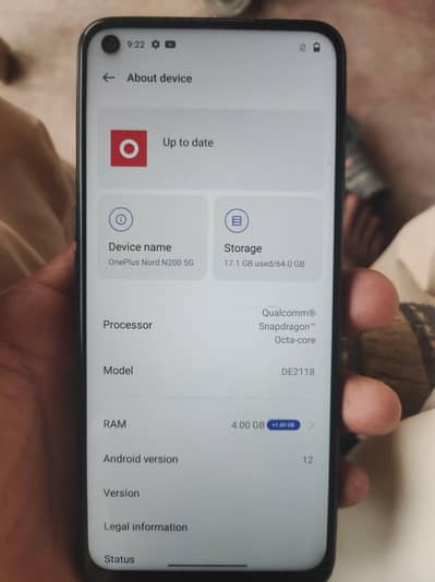 One Plus Nord N200 non pta all ok mobile