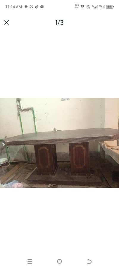 wooden dining table