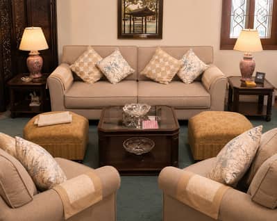 Outclass Sofa Set with Exclusive Centre Table & Side Tables