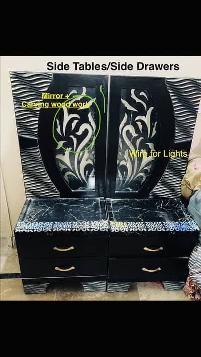 2 side tables wood **karachi pickup gulistan johar **