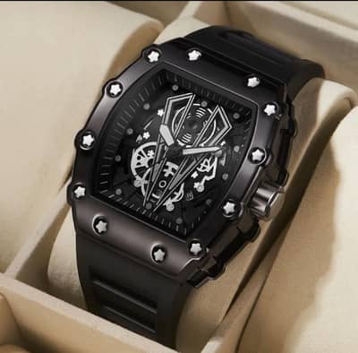 Luxury Men's Analog Watch – Premium Black Design