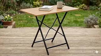 Modern Folding Study Table for Sale | Wooden Top & Metal Frame