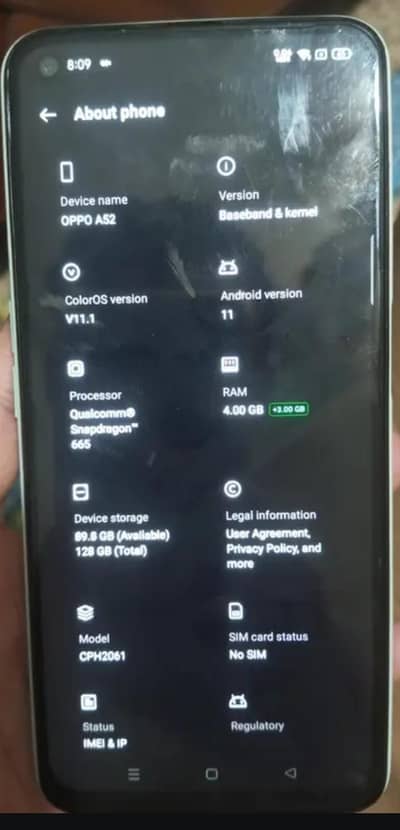 Oppo A52 All ok