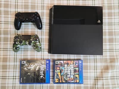 Sony Playstation 4 500GB | GTA 5 & Fallout4 | Two Controllers