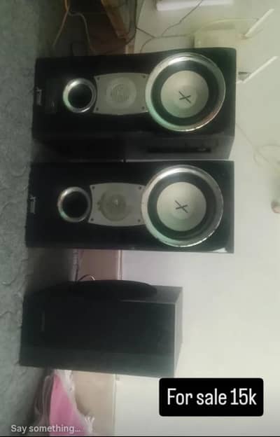Xtreme speakers with Samsung company base new condition for sale