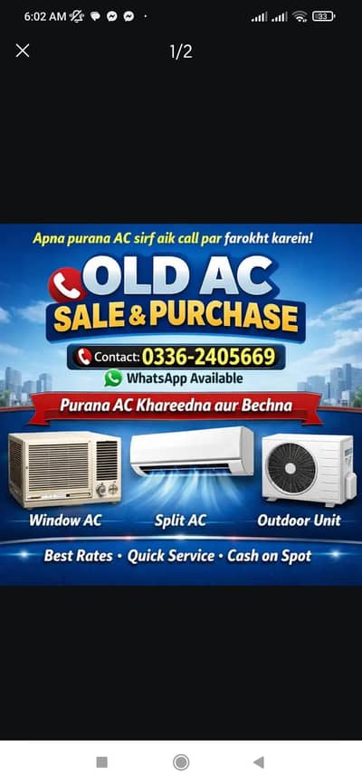 old ac split window sale purchase