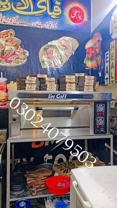 Pizza Oven, Fryer counter Ada Steel table chairs Resturant