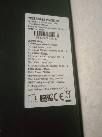 Infinix Soler Hybrid Inverter 24V Battery Sported