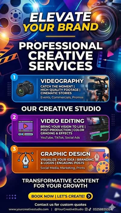Video editor , social media manager , videographer