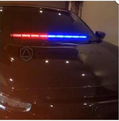 police light red and blue bar light