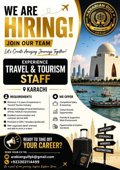 HIRING STAFF FOR TOURISM & HR