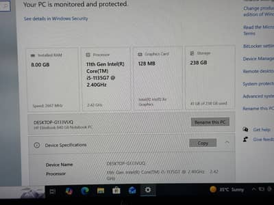 HP 840 G8 i5 8th gen