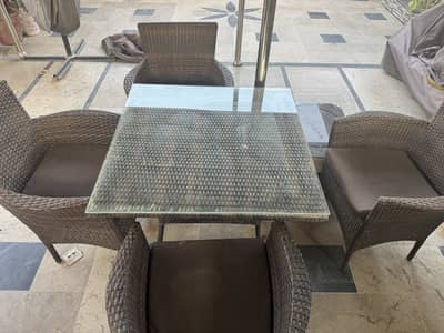 Out door table with chairs