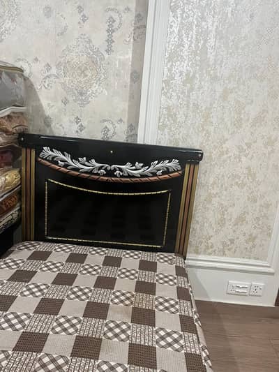 Single Bed with Side Table pure wood