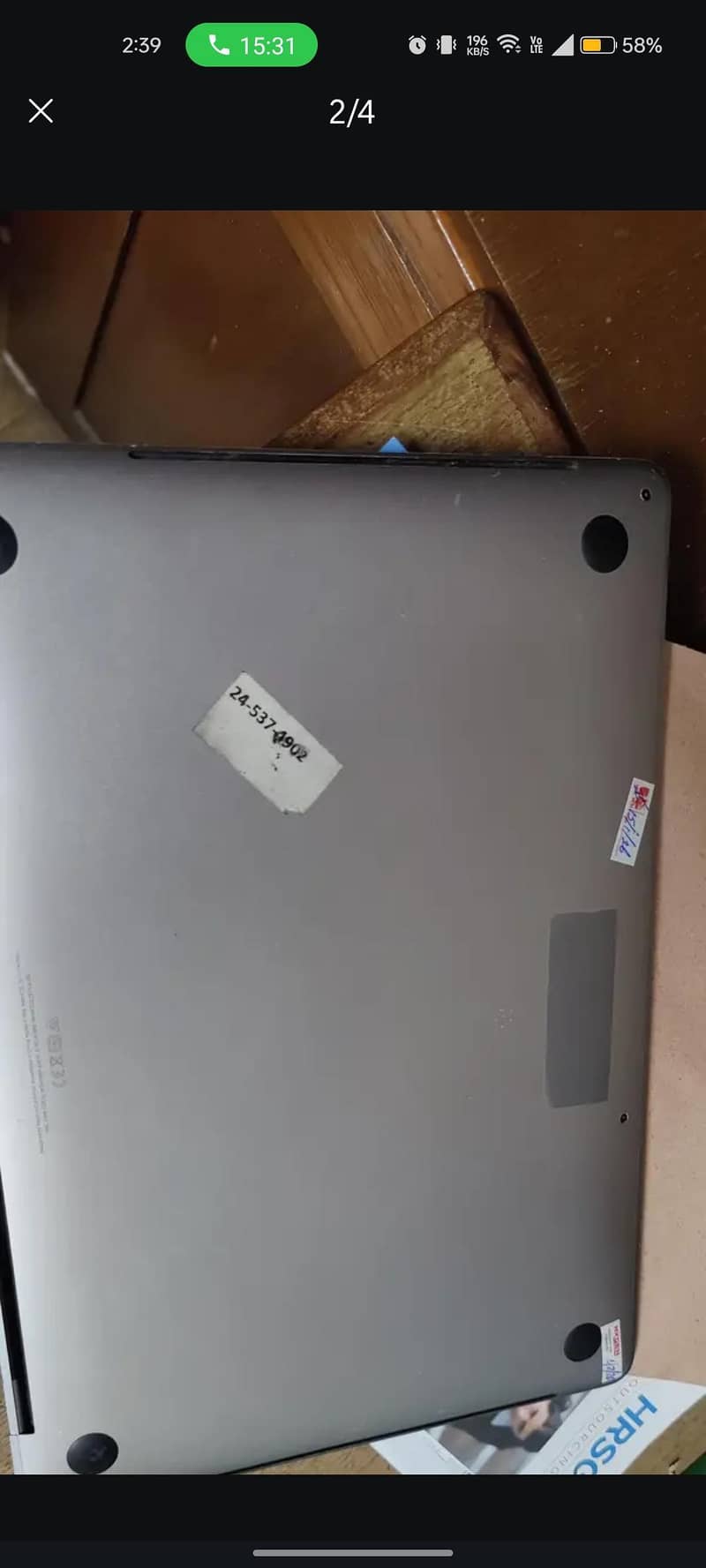 model 2018 MacBook pro 1