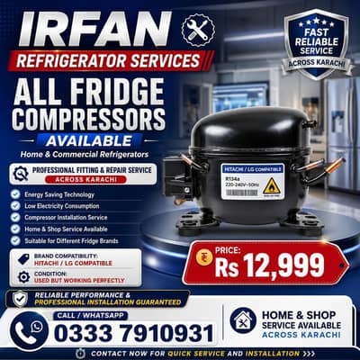 Refrigerator Compressor Fridge Compressor – Installation Available