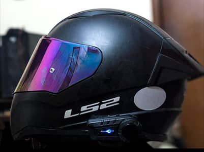 Ls2 Rapid II Matt Black (with clear visor and spoiler)