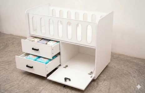 BC6 Wooden sheet baby Cot with Drawers , kids bed , furniture