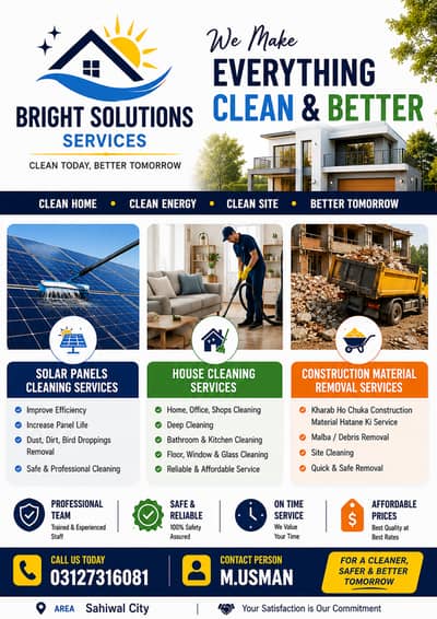 Solar panels cleaning services