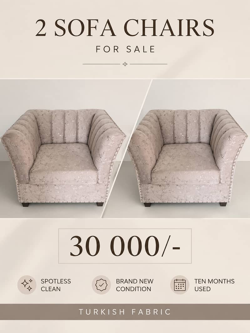 Ten months used Sofa chairs 0