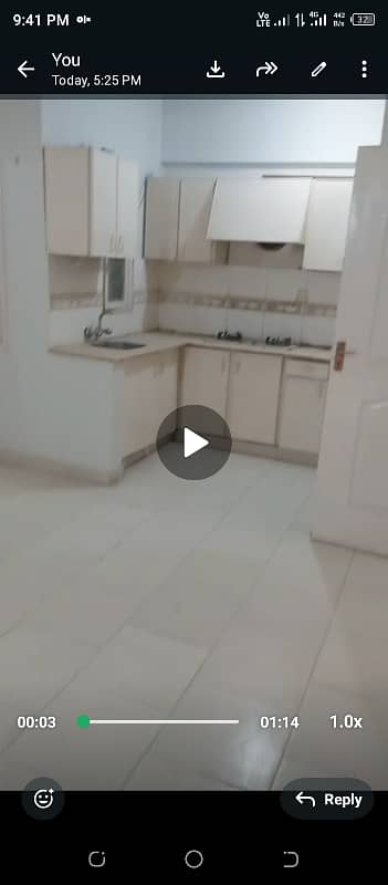 *Apartment for rent* 2bed dd 1000 sqft 4th floor with out lift Jami Comercial area Silent location Bachelor & family Demand 65k. 60 final try. ShahBaz BaLoch 0322.5996882.