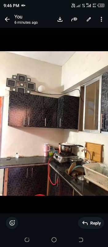 Studio For Rent 2 bed lounge Kitchen Khalid comm 3 Rd floor Final rent 45/- 4+3 Ideal for small family ShahBaz BaLoch 0322.5996882