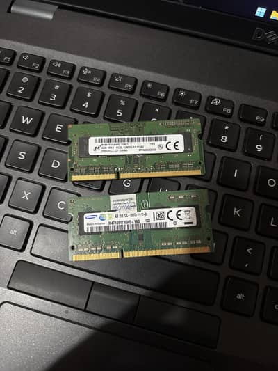 8GB Laptop RAM (2x4GB) DDR3L 1600MHz SO-DIMM Samsung + Micron