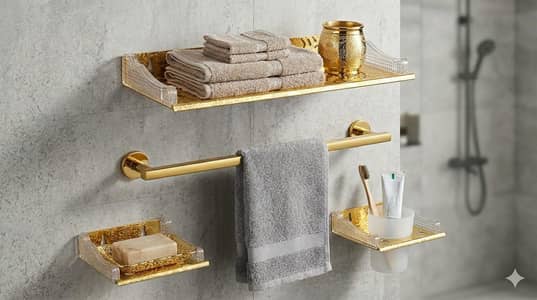 Bathroom Accessory Set 4 Pcs Stainless Steel