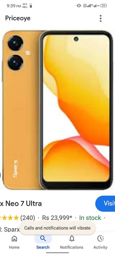 Sparx Neo 7 Ultra 6gb 128 gb