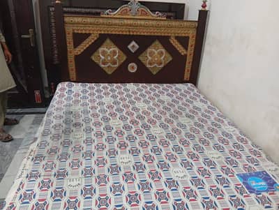 bed with mattress