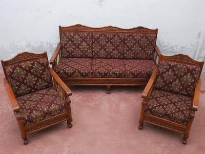 Pure Shesham Wooden Sofas set with foam   03006326426